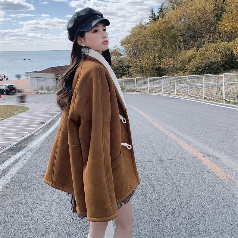 大货已出【新品首-发】拼接皮毛一体外套，女装羊羔毛/颗粒绒，浙宝285（原212）