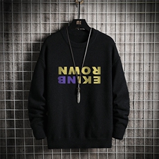 1日系圆领宽松中性情侣潮流大码M-5XL印花毛衣男7732P48加绒P55，男装针织衫/毛衣，星座226-2