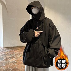 1506-1/MCF9311/P62黑色连帽款棉衣棉服潮牌宽松百搭男女款情侣，男装棉衣，星座1506-1