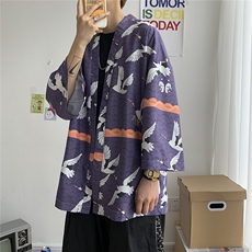夏季大码港风日系外套防晒服和服开衫薄款道袍披风汉服F12/P40，男装防晒衣，电商A221A