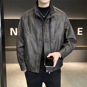 店主风2025秋季宽松皮衣男装外套夹克C317-J9966-P155图片