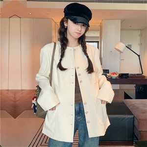设计感炸街西装外套女2025春秋季新款韩系气质小香风显瘦西服上衣图片