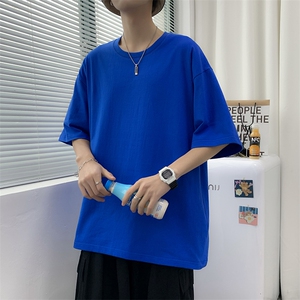 260克新款多色男士情侣款款松潮流半袖青少年圆领短袖JC022P17图片