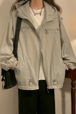 1中性风黄灯四角星金属点缀大码M-5XL潮牌防晒服男FS77003P65控88，男装夹克，星座226-2