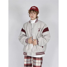 美式樱桃刺绣棒球服外套春秋新款复古夹克JK779-P59，男装夹克，星座208-5