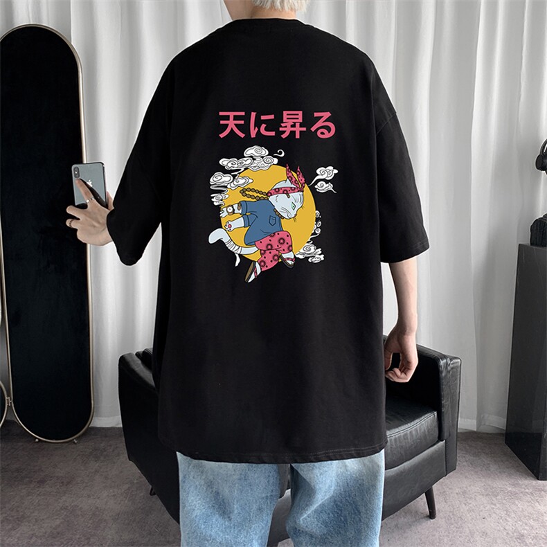 DX17012-P20 纯棉短袖t恤男大码半袖打底衫宽松体恤衫 港风图片