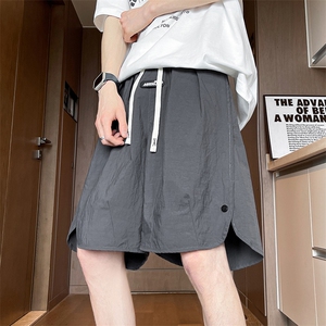 8XL-M 特大码轻薄冰丝短裤男宽松男五分裤速干中裤排扣DK1532P38图片