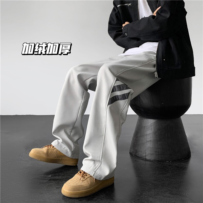 冬装加绒加厚登山冲锋裤男休闲裤加绒M-5XLP55常规P50控78,男装卫衣,电商D205