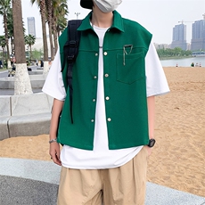 华夫格日系马甲夏季休闲百搭坎肩背心男宽松无袖外套W3168-P30，男装背心/马甲，星座512-3