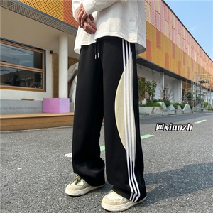 XZ616 秋季新款重磅华棉撞色织带拼接休闲长裤 TY1075 特P35控68图片