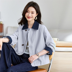 小香风休闲短外套女2025春秋新款简约百搭时尚撞色设计感女装上衣，女装短外套，木子恋