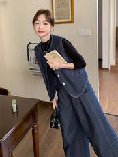 2025年春季新款马甲两件套，女装套装/套裙，秋水欣儿