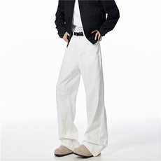 老钱风抗皱天丝亚麻裤子男款夏季高级感松弛感直筒阔腿休闲哈伦裤，男装休闲裤，星座607-1