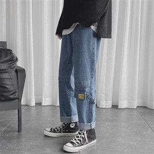 2021年春季款港风休闲牛仔裤短句牛仔裤男DS-C407-8610-P45图片