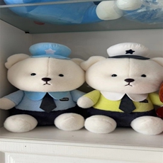 可爱警察小熊精品毛绒玩具公仔泰迪迪熊玩偶生日礼物孩童