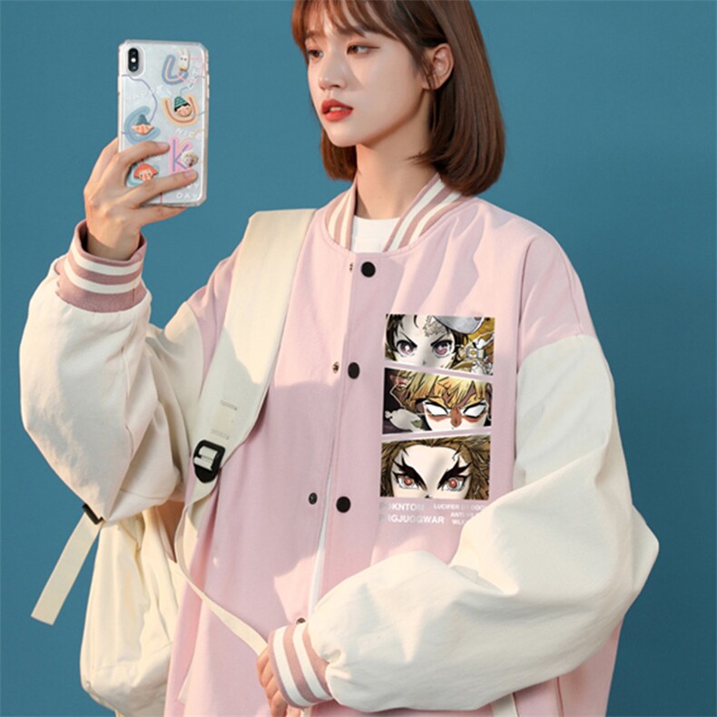 中性风 春秋季情侣棒球服男女休闲夹克女时尚外套男BQF287-P50图片