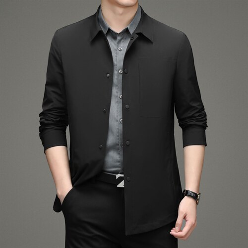 YY-A6629962男士2023年秋季新款长袖外套休闲青年中长款风衣P198，男装风衣，电商B360