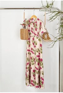 现货夏家新款-设计师系列复古轻风系列连衣裙,女装连衣裙,觅处