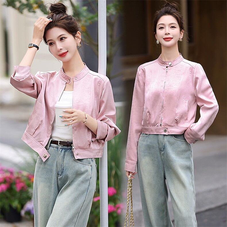 小香风外套女2024春秋新款高级感小个子高端时尚休闲短款圆领上衣，女装短外套，美沁