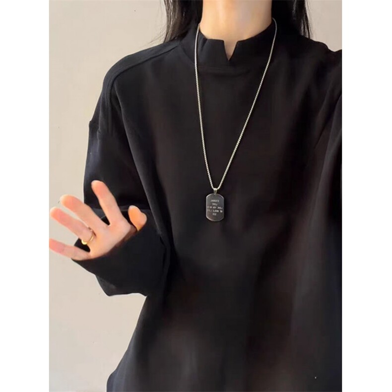 新款女秋冬简约高级感半高领德绒保暖长袖内搭洋气T恤TD864,男装T恤,星座1116A（原606A-3）