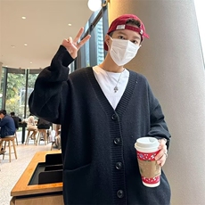 秋冬新款V领羊绒开衫男女气质百搭带兜羊毛衫针织外搭M333/P54，男装针织衫/毛衣，星座506