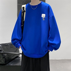 5XL华夫格卫衣男大码胖子圆领长袖t恤HW76400-P30加绒款-P40，男装卫衣，电商A040