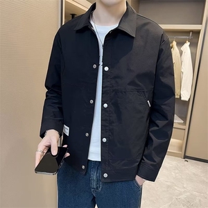 男装2026新款衣服高街男潮牌外套春秋季翻领工装夹克百搭长袖图片