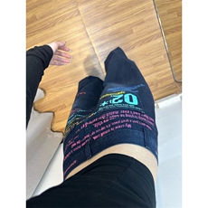 有货。印花牛仔裤女街头辣妹宽松阔腿拖地长裤RK3405-P53，男装牛仔裤，星座412-3