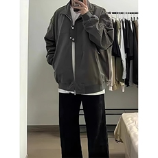 皮衣外套男穿搭美式复古休闲皮夹克短款机车服513AJK2675P70，男装夹克，星座513A