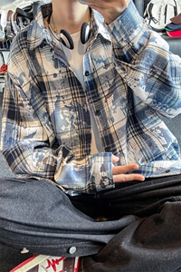 秋季格子衬衫休闲内搭衬衣高级感外套男C2239-特P28/CJ9741-特P42图片