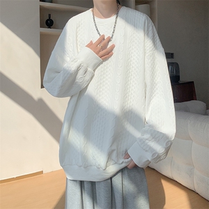 卫衣男秋季新款港风宽松提花套头上衣WY8062-特P32图片