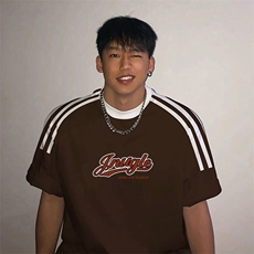 夏季美式高街重磅纯棉三条杠织带撞色男女短袖T恤ZD336-特P30，男装T恤，电商A486