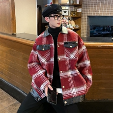 秋季新款男士格子夹克韩版简约外套上衣服A125-JK09-P110，男装夹克，电商A125