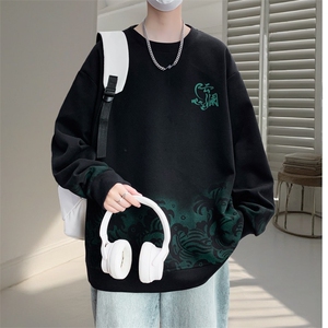 春秋圆领卫衣男学生长袖打底衫青少年百搭宽松上衣LH9101-P50图片