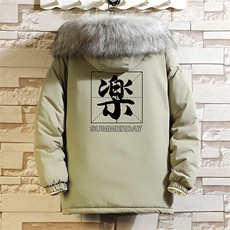 MM48197-P130冬季大毛领衣男士大码加厚袄男服砖墙，男装棉衣，电商A040A