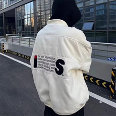 网图毛呢刺绣飞行夹克男外套春秋Cleanfit男女棒球服G77-P68，男装夹克，星座1001-1