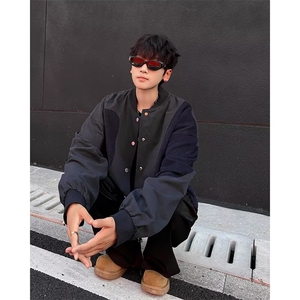 棒球服夹克男士韩版潮流拼接帅气宽松2024冬季ins外套W6220-P56图片