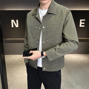 翻领夹克男贴标简约时尚上衣百搭衬衫外套 DS-A329-JK5088-P95图片