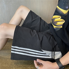 夏季新款冰丝透气三条杠潮流宽松速干短裤B315-K24186-特p25控48，男装休闲裤，电商B315