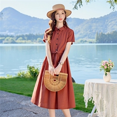 6305时尚系带显瘦连衣裙，女装连衣裙，倪叶myz