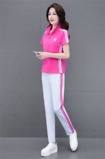 燕颉休闲运动套装女夏季2023年新款中老年妈妈短袖广场舞两件套，女装套装/套裙，燕颉服饰