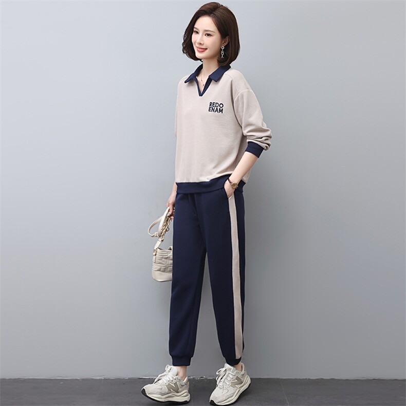 高级感休闲运动套装女2025春秋新款妈妈时尚穿搭一整套卫衣两件套,女装套装/套裙,忆绮罗