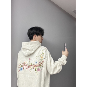 5225-P55原版做工 刺绣 纯棉华棉复合休闲卫衣男女同款薄款图片