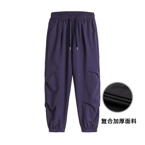 新复合面料夏季港风冰丝裤设计小众百搭冰丝防水休闲裤K5000 P40图片