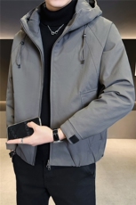 二棉B3538823P1552025灰冬季新款保暖夹克棉衣冲锋衣加厚外套，男装夹克，电商B353