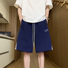 条纹撞色速干短裤男夏季薄款宽松五分裤FSDK246M-3XL特p30控58，男装牛仔裤，电商B219B