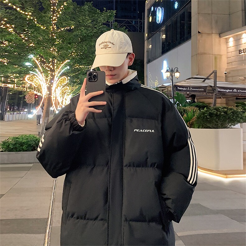 潮美式情侣棉服冬季宽松加厚男女款立领上衣M001-P75,男装棉衣,星座308B-2