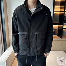 2023秋季新款夹克外套男时尚潮牌拼料立领上衣jk9817-p115，男装夹克，电商D303