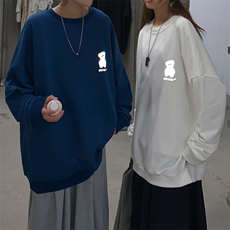 女士类目宽松百搭套头长袖卫衣通勤小熊印花夜光9710/，女装卫衣/绒衫，星座1506-1