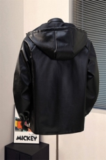 港风模特连帽鳄鱼纹PU皮衣大码休闲冲锋衣夹克男JK8744P90控128，男装夹克，星座227-7